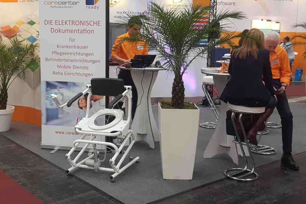 exhibition booth of CareCentre at German fair Altenpflege